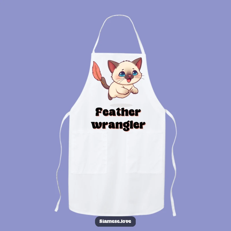 Funny Kawaii Siamese Cat Apron - Hilarious Kitchen Wear for Cat-Loving Chefs