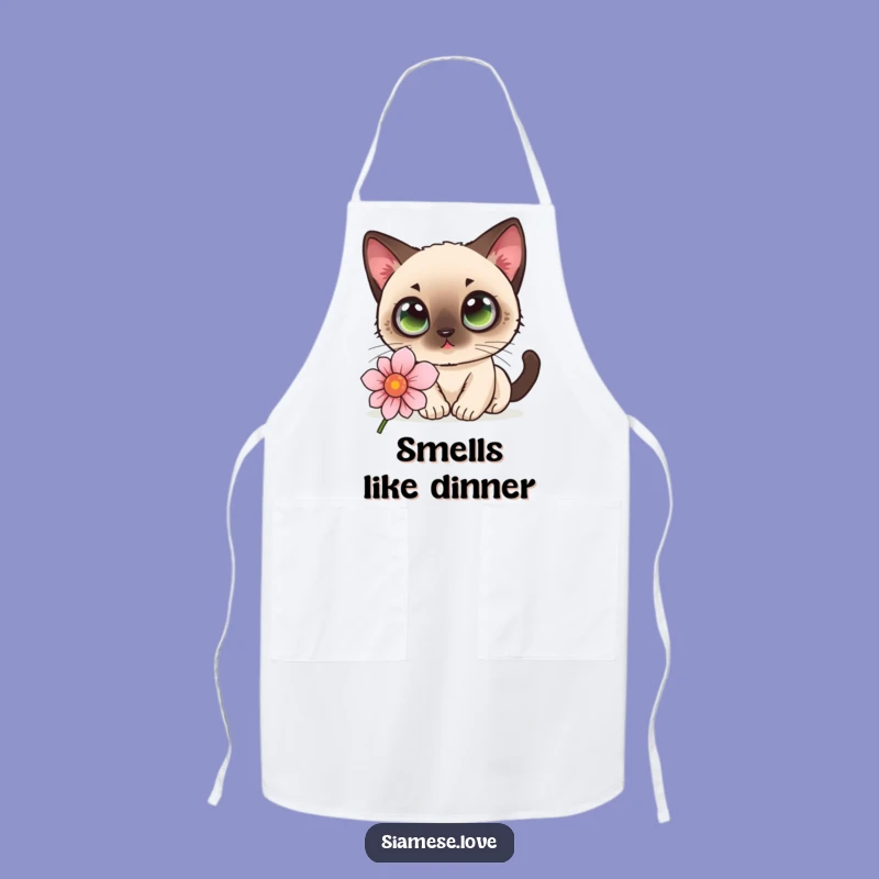 Funny Cat Flower Apron - Kawaii Chef Kitchenware, Hilarious Gift!