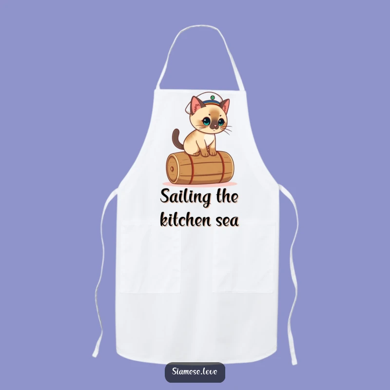 Funny Kawaii Cat Apron: Sailor Sailor Cat, Perfect Nautical Gift