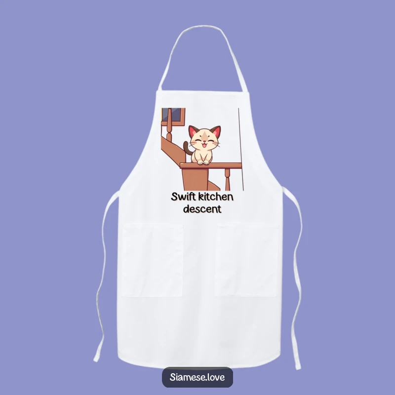 Funny Siamese Cat Banister Apron: Cook with Playful Flair