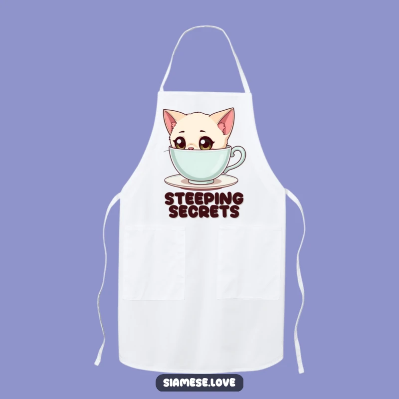 Funny Siamese Cat Tea Apron: Culinary Curiosity for the Kitchen