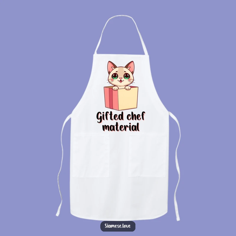 Funny Surprise Siamese Cat Apron: Cook With Playful Charm