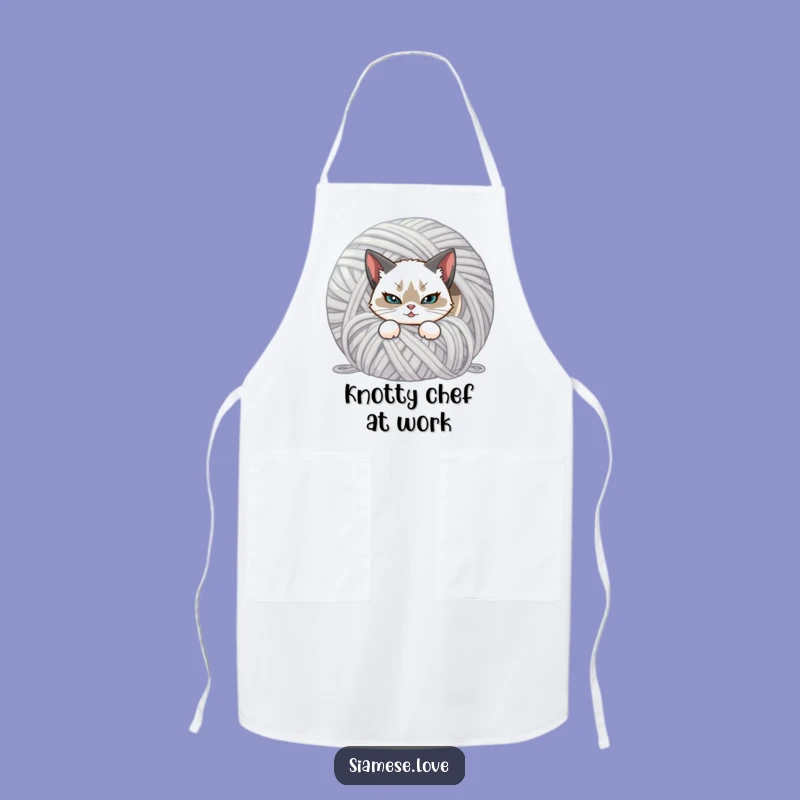 Funny Siamese Cat Apron: Cook with Mischievous Feline Flair