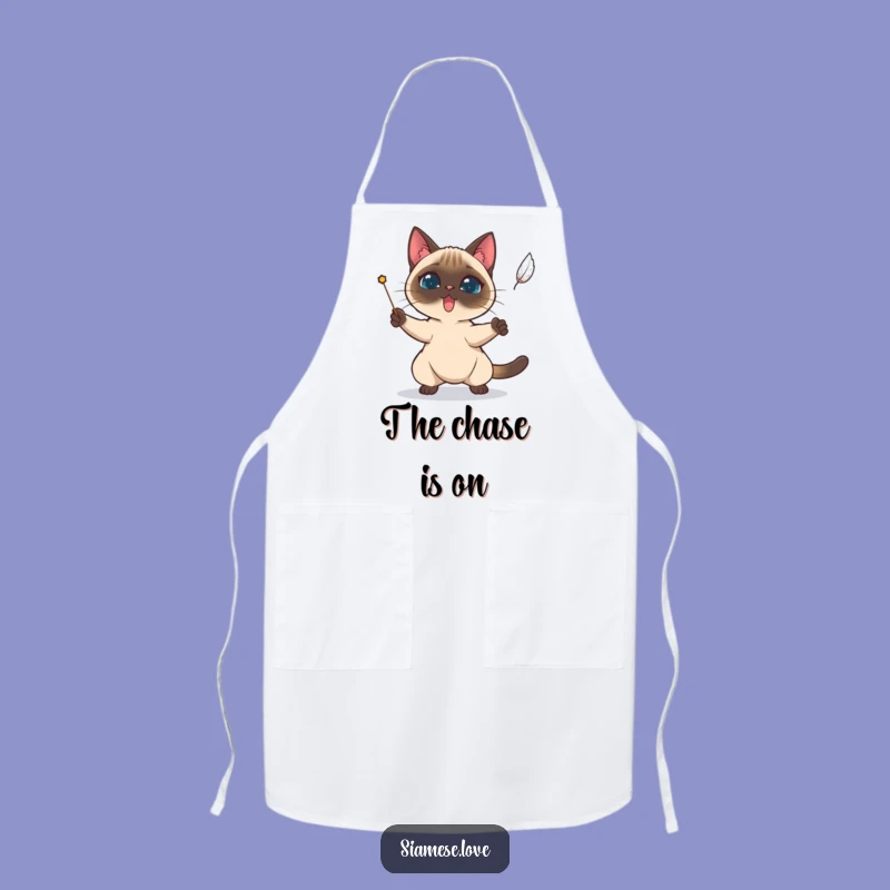 Funny Siamese Cat Feather Apron - Kitchen Hunter & Determined Cat Gift!