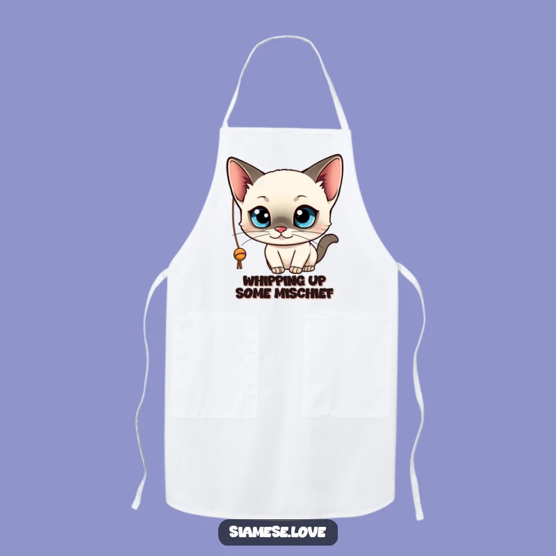 Funny Siamese Cat Apron: Cook with Kawaii Charm and Feline Fun