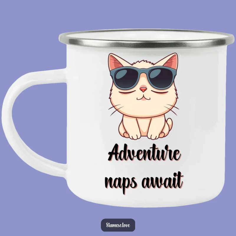 Funny Siamese Cat Camp Mug - Cool Vibes Outdoor Funny Gift!
