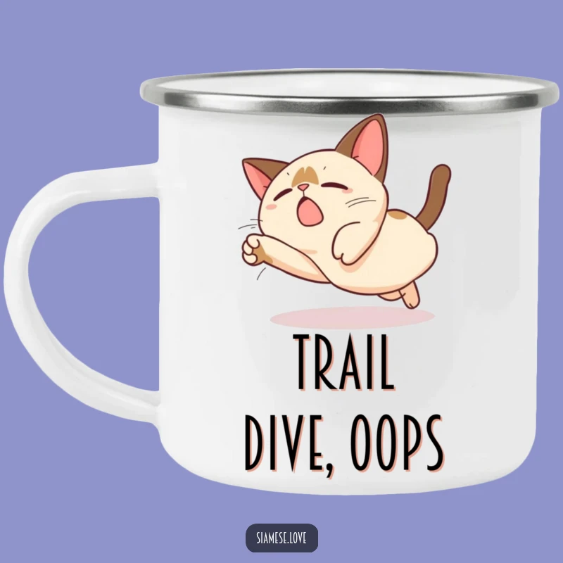Funny Kawaii Siamese Cat Dive Camping Mug: Sip Your Coffee with a Smile