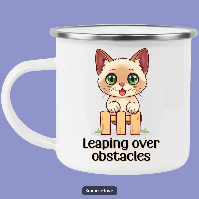 Funny Siamese Cat Camping Mug - Surprise Adventure Drinkware