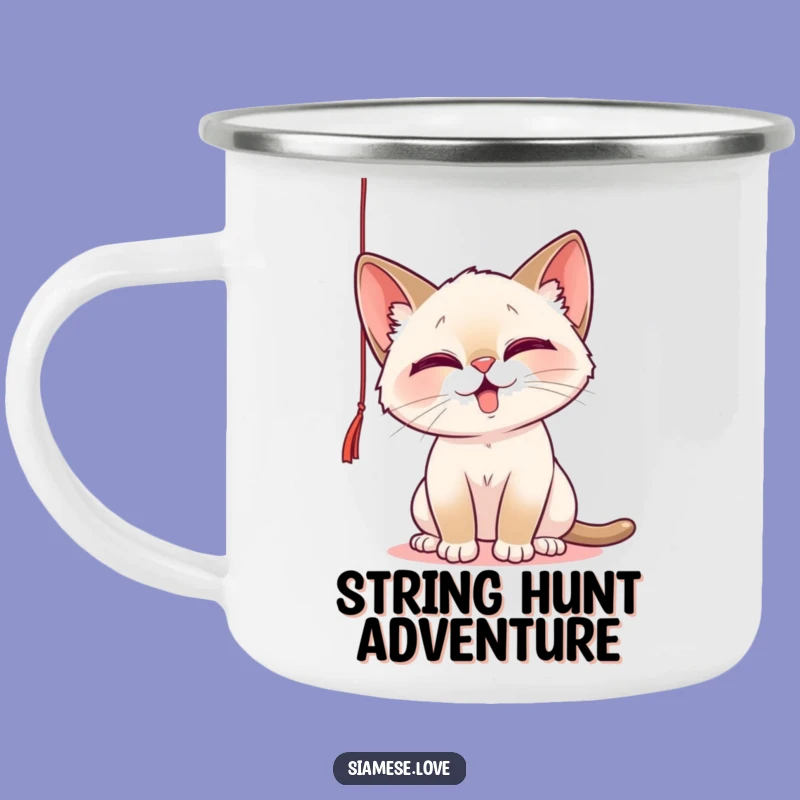 Funny Mischief Cat Camping Mug: Playful Fun on the Go