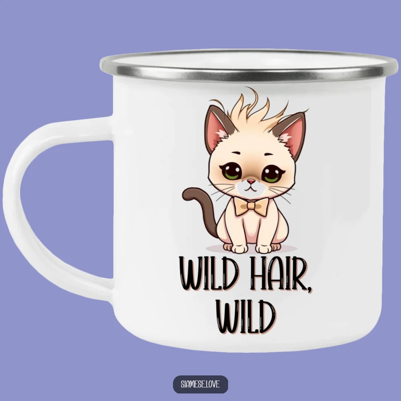 Funny Siamese Cat Camping Mug - Diva Adventure - Stylish Outdoor Gift