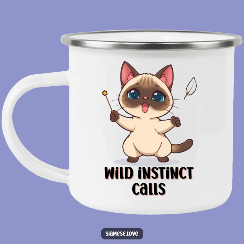 Funny Siamese Cat Camp Mug - Hunter's Focus Outdoor Funny Gift!