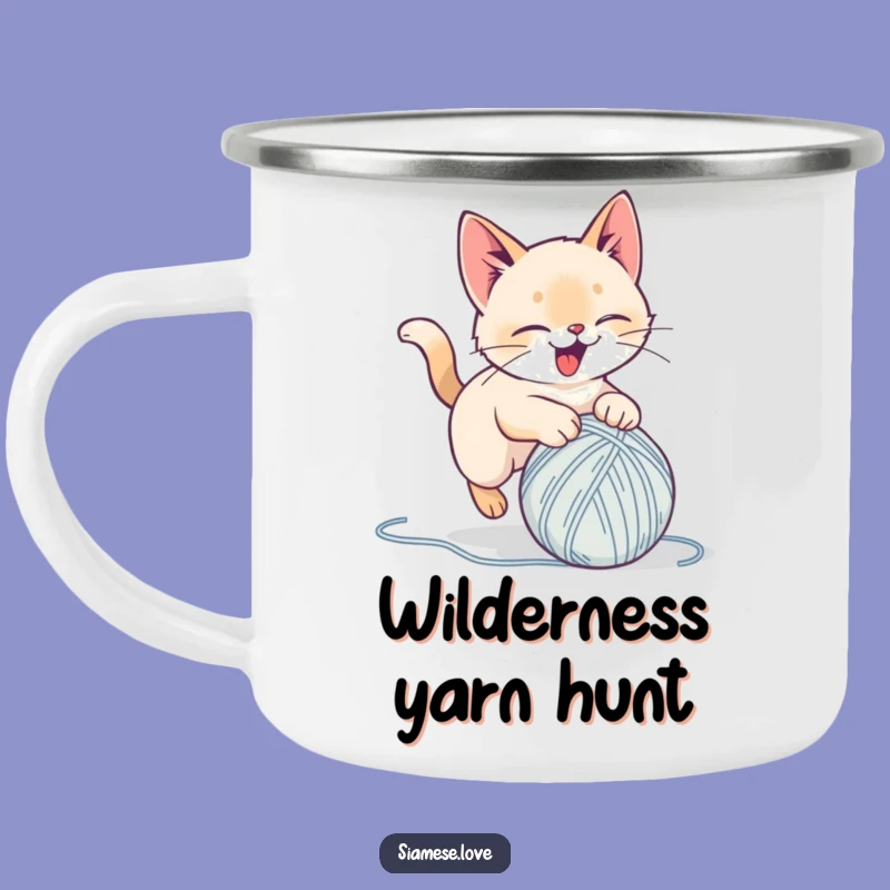 Funny Siamese Cat Camp Mug: Playful Pounce for Your Adventures