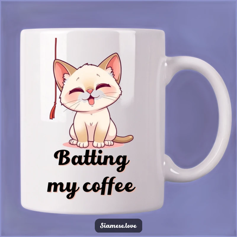 Funny Mischief Cat Mug: Playful Batting Action, Perfect Hilarious Gift