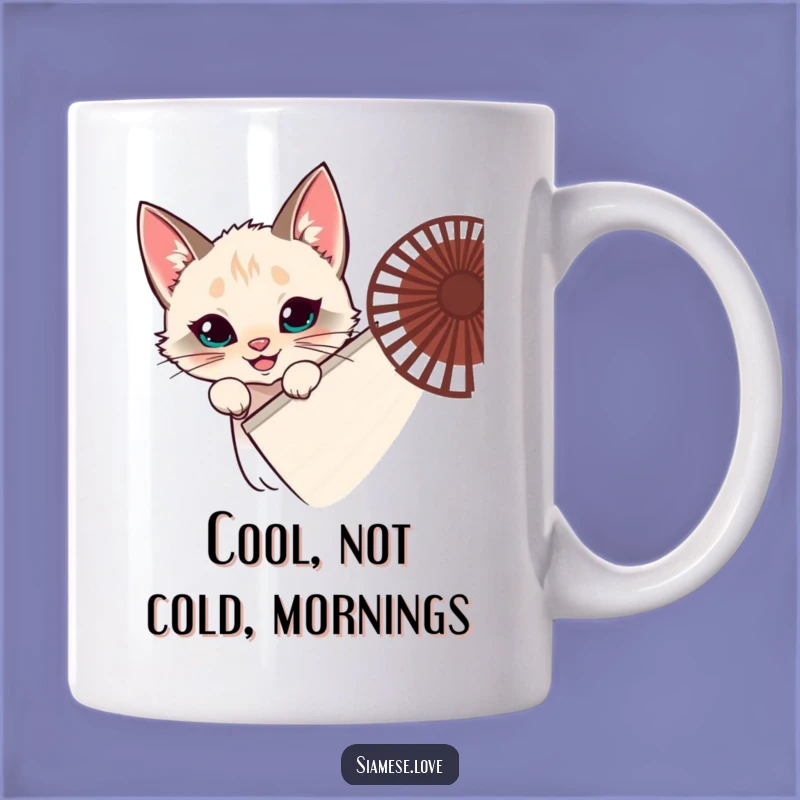 Funny Siamese Cat Fan Hideout Mug - Mischievous Feline Prankster Gift!
