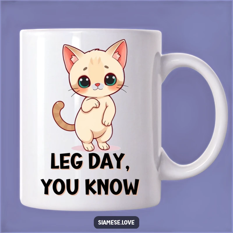 Funny Siamese Cat Balance Mug: Tall Tail Tricks Gift for Cat Lovers