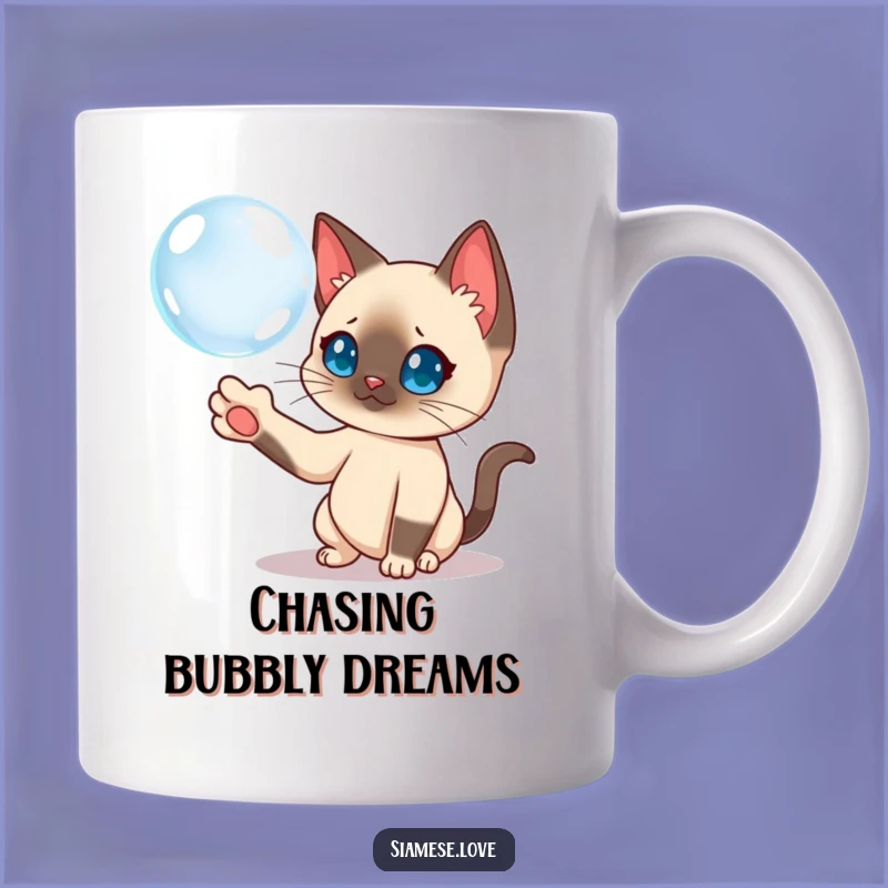 Funny Siamese Cat Bubble Play Mug - Curious & Playful Funny Cat Gift!