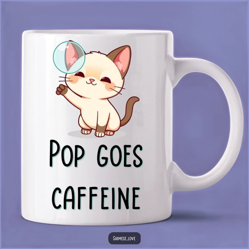 Funny Kawaii Siamese Cat Bubble Mug - Playful & Whimsical Gift for Cat Lovers