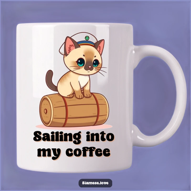 Funny Kawaii Cat Mug: Sailor Sailor Cat, Perfect Nautical Gift