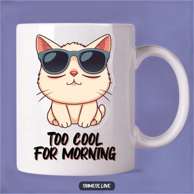 Funny Siamese Cat Sunglasses Mug - Sleepy Cool Funny Cat Gift!