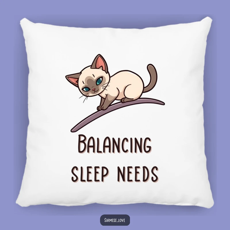 Cozy Funny Siamese Cat Balance Pillow: Plush Elegance for Your Home