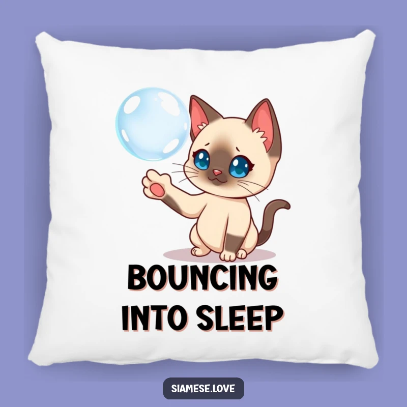 Funny Siamese Cat Bubble Pillow - Cozy Accent & Whimsical Cat Gift!