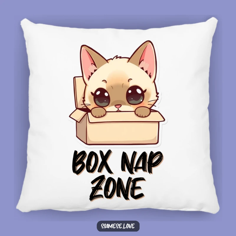 Funny Siamese Cat Box Curiosity Pillow: Cozy Comfort and Curious Charm