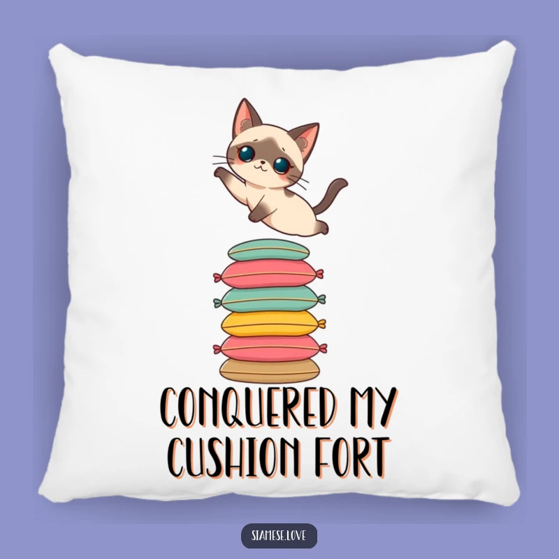 Funny Siamese Cat Pillow: Cuddle Up with Elegant Feline Fun