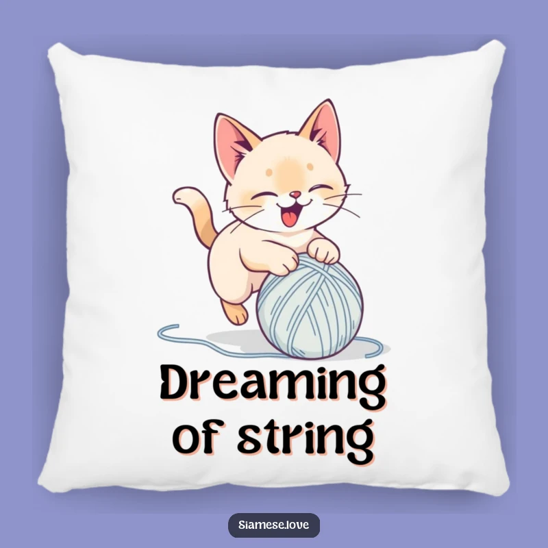 Cozy Funny Siamese Cat Yarn Pillow: Plush Playfulness for Your Home