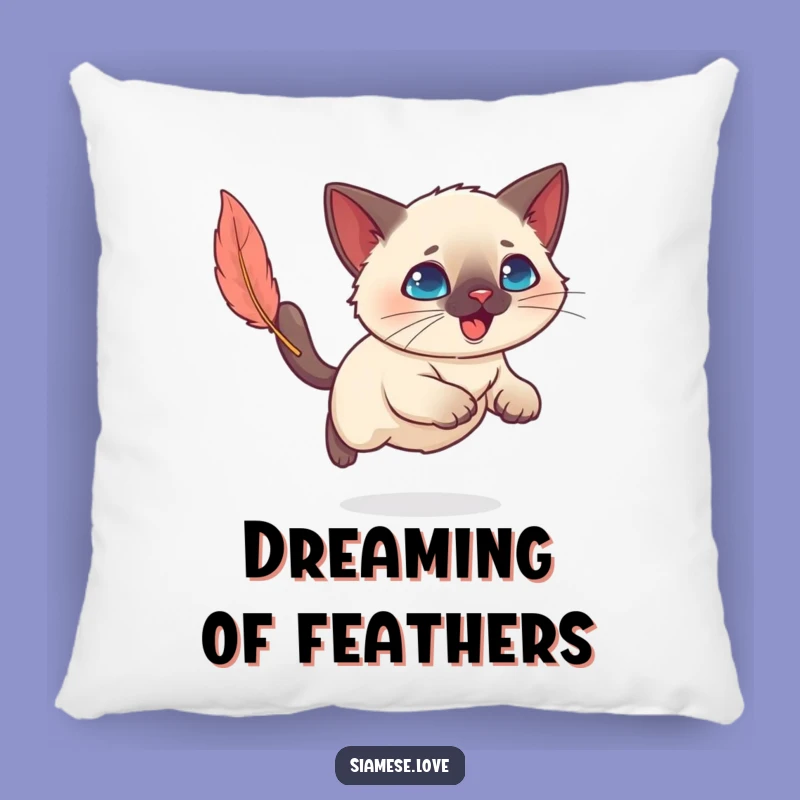 Funny Kawaii Siamese Cat Pillow - Cozy and Hilarious Cat Accent Cushion Gift