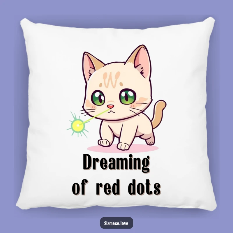 Funny Siamese Cat Laser Dot Pillow: Cozy Comfort with a Hilarious Feline Twist