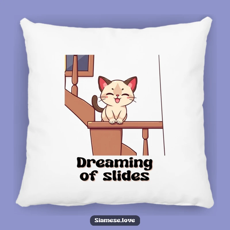 Cozy Funny Siamese Cat Banister Pillow: Plush Playfulness for Your Home