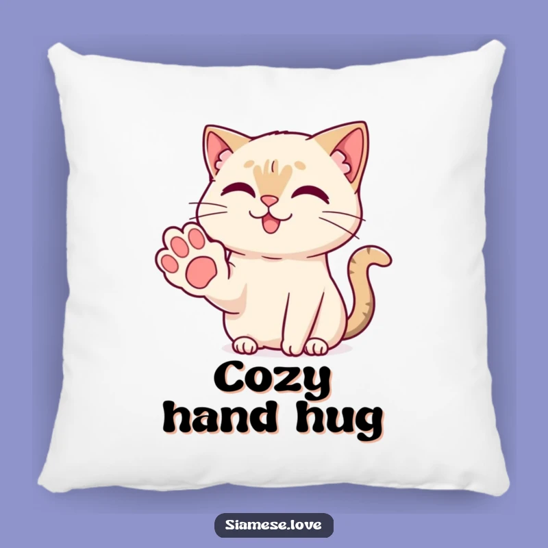 Funny Kawaii Siamese Cat Paw Pillow: Cozy Comfort with Feline Friendship