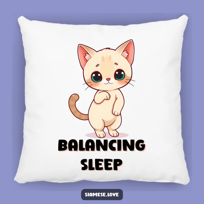 Funny Siamese Cat Balance Pillow: Cozy Comfort with Impressive Prowess