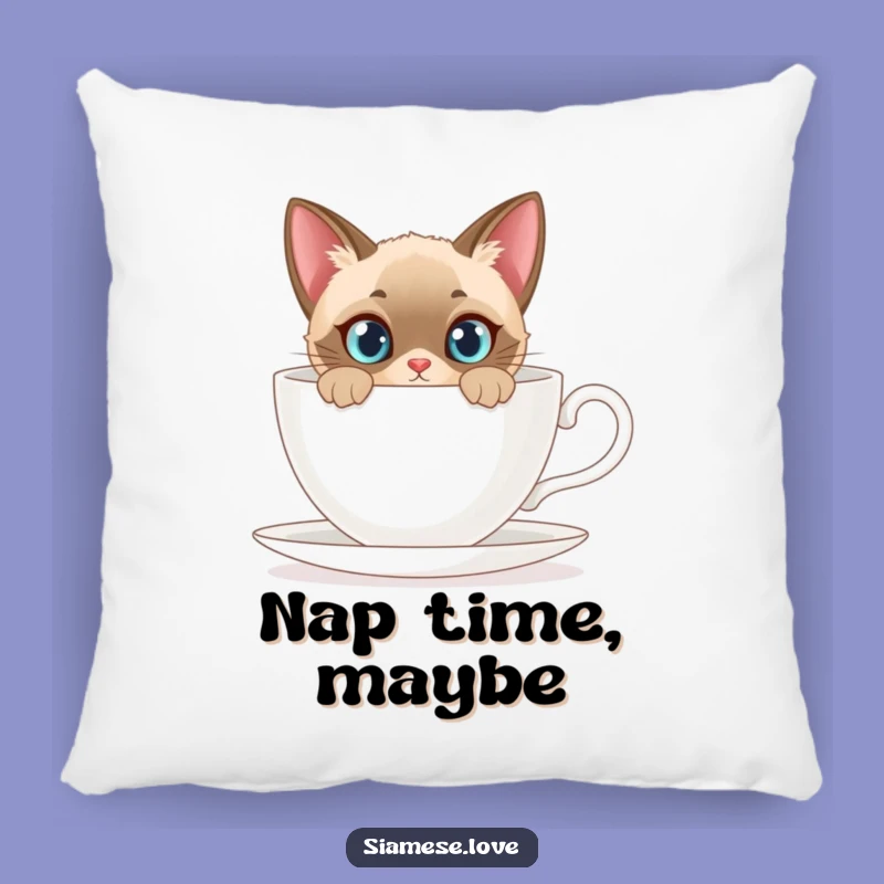 Funny Siamese Cat Pillow: Cozy Curiosity, Hilarious Accent Pillow Gift