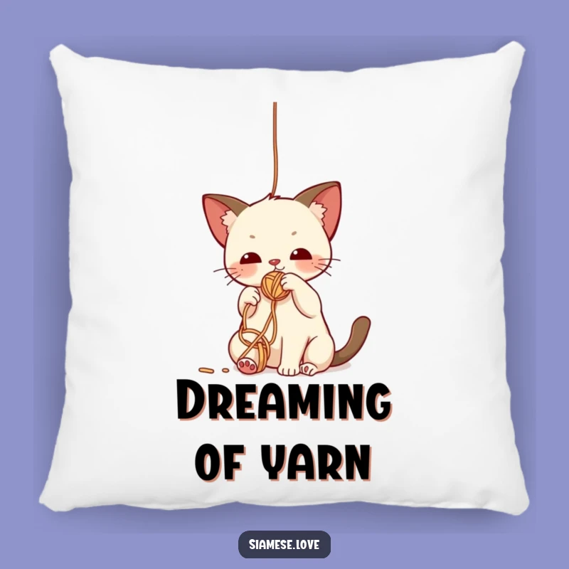 Funny Siamese Cat Yarn Pillow: Comfy Cuteness, Best Funny Gift