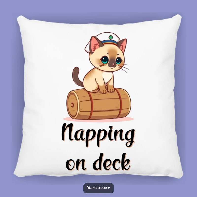 Funny Kawaii Cat Pillow: Sailor Sailor Cat, Perfect Nautical Gift