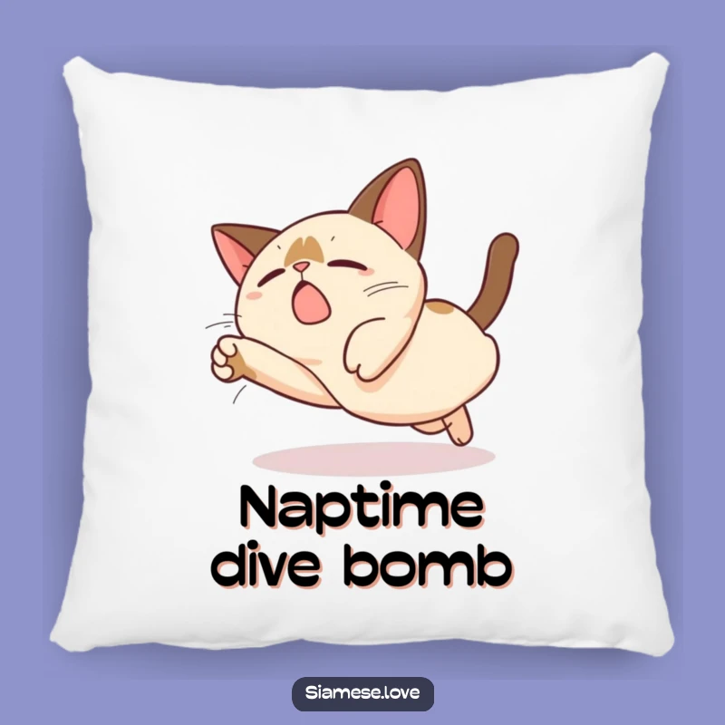 Funny Kawaii Siamese Cat Dive Pillow: Embrace Comfort and Clumsy Cuteness