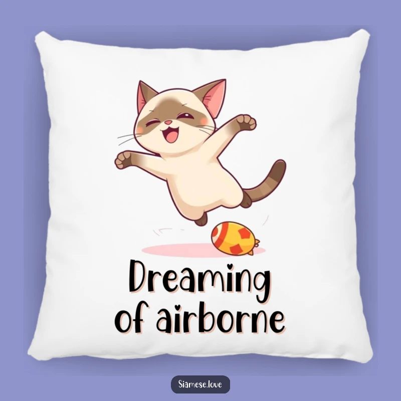 Soft Funny Kawaii Siamese Cat Leap Pillow - Cozy & Playful Gift for Comfort