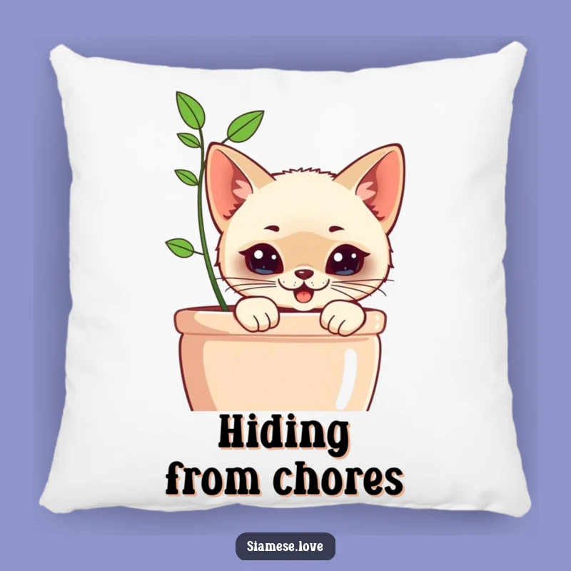 Soft Funny Kawaii Siamese Cat Planter Pillow: Cute Comfort, Hilarious Funny Gift