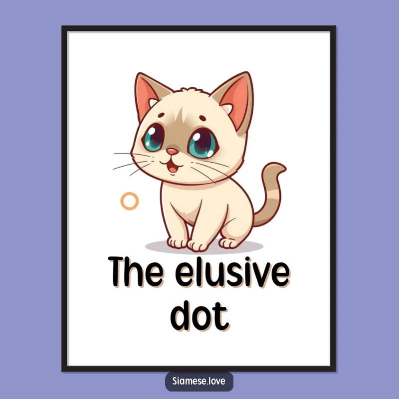 Funny Siamese Cat Laser Digital Art: Surprised Character, Instant Funny Gift