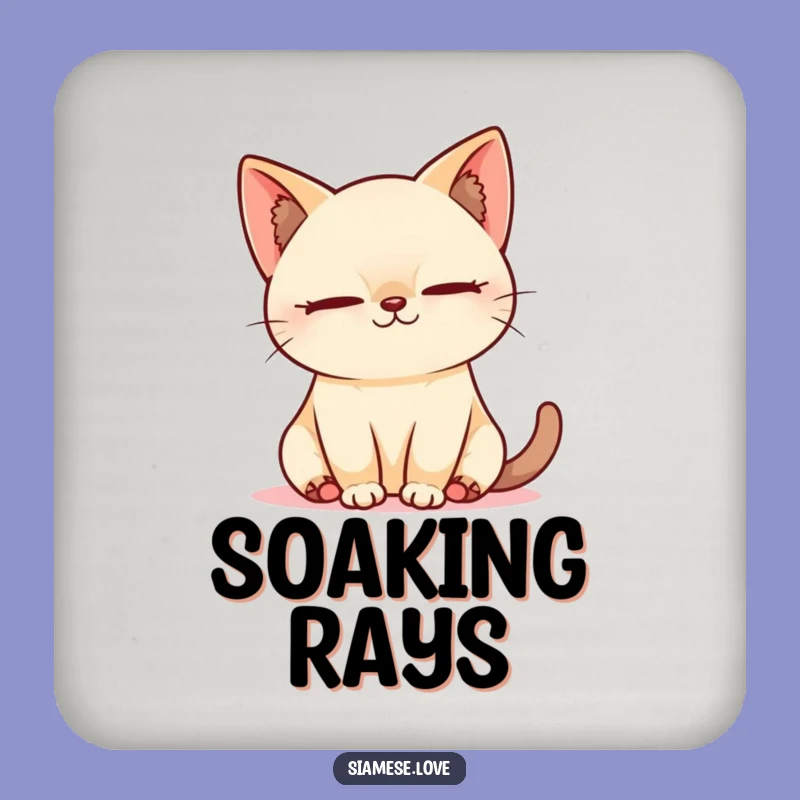 Funny Kawaii Siamese Cat Coaster Set - Hilarious Protection for Relaxed Homes