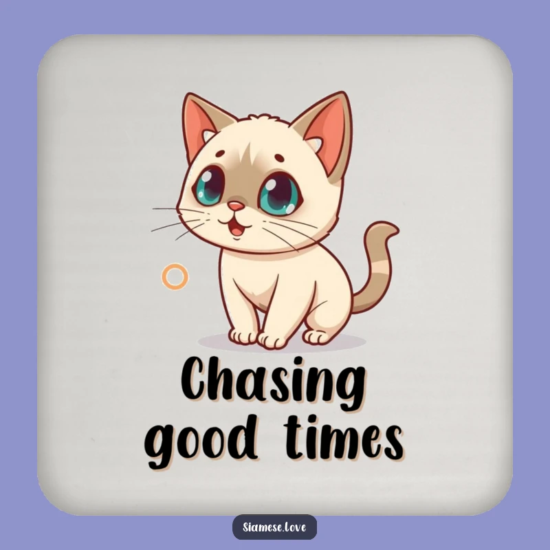 Funny Siamese Cat Laser Coaster: Protect Surfaces with Surprise