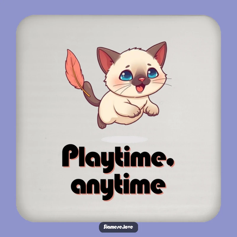 Funny Kawaii Siamese Cat Coaster Set - Hilarious Protection for Your Surfaces