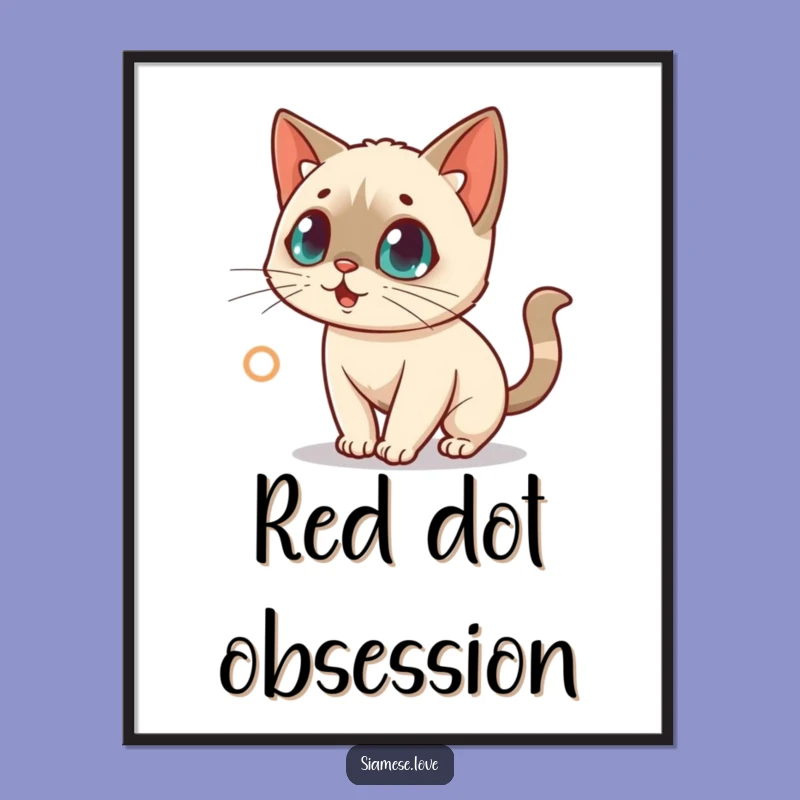 Funny Siamese Cat Laser Poster: Surprised Art, Perfect Funny Gift Decor