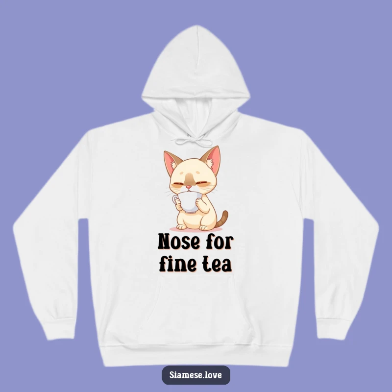 Cozy Funny Siamese Cat Tea Hoodie: Warm Comfort & Playful Charm