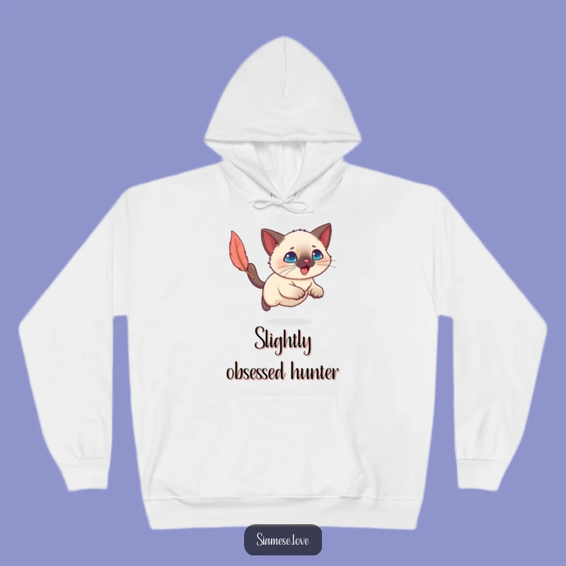 Funny Kawaii Siamese Cat Hoodie - Cozy and Hilarious Cat Lover Sweatshirt Gift