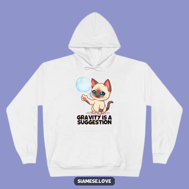 Funny Siamese Cat Bubble Hoodie - Cozy & Whimsical Cat Lover Gift!