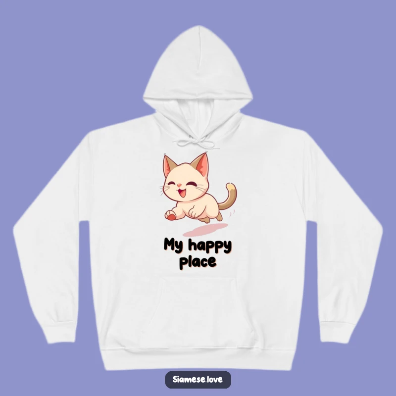 Funny Siamese Cat Hoodie: Tail Chasing Blur - A Hilarious Gift!