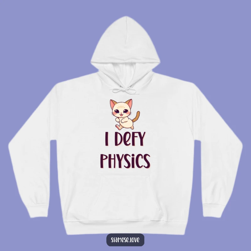 Cozy Funny Siamese Cat Hoodie: Graceful Jumps and Warmth