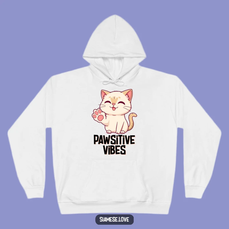 Cozy Funny Kawaii Siamese Cat Paw Hoodie: Warmth and Welcoming Vibes